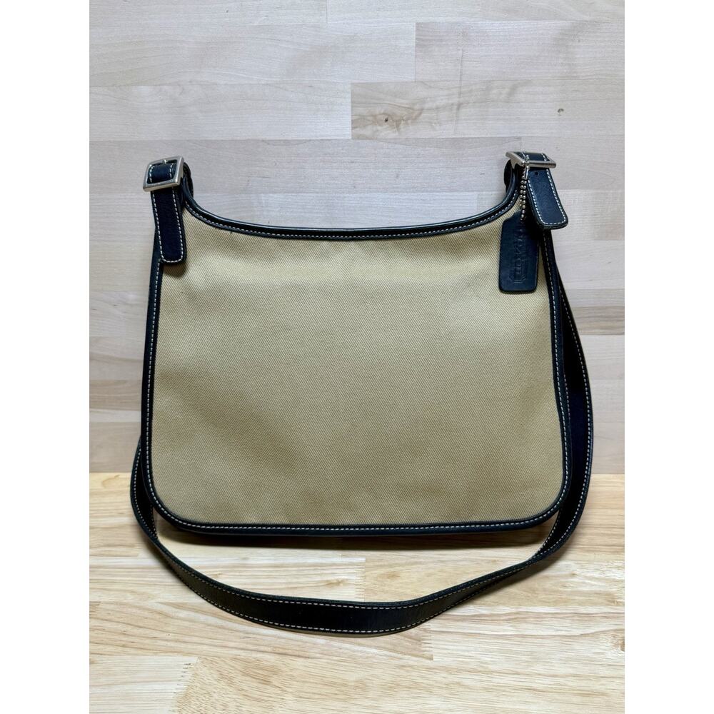 Vintage Coach Hippie Festival Travel‎ Flap Crossbody Handbag 8113 Canvas Leather